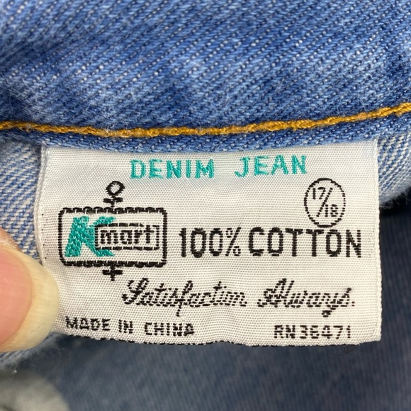 Vintage Kmart 70s High Waisted Pleated Trouser Blue Jeans size 17/18 - Picture 8 of 14